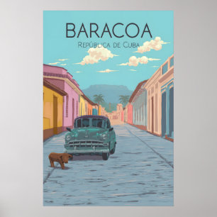 Baracoa Cuba Travel Poster