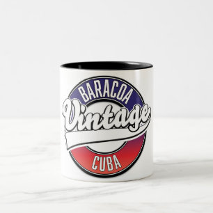 Baracoa cuba vintage logo Two-Tone coffee mug