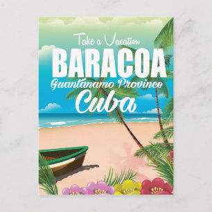 Baracoa Guantánamo Prov Cuba beach vacation poster Postcard