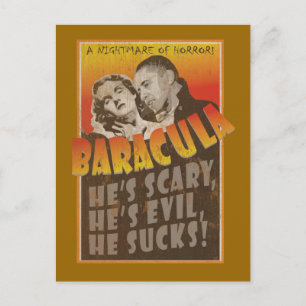 Baracula - Barack Obama Movie Poster Postcard