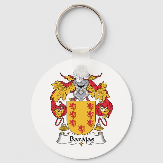 Barajas Family Crest Key Ring (Front)