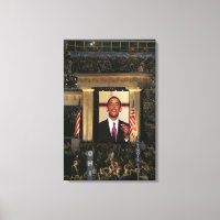 Barak Obama speaks at the last night of the