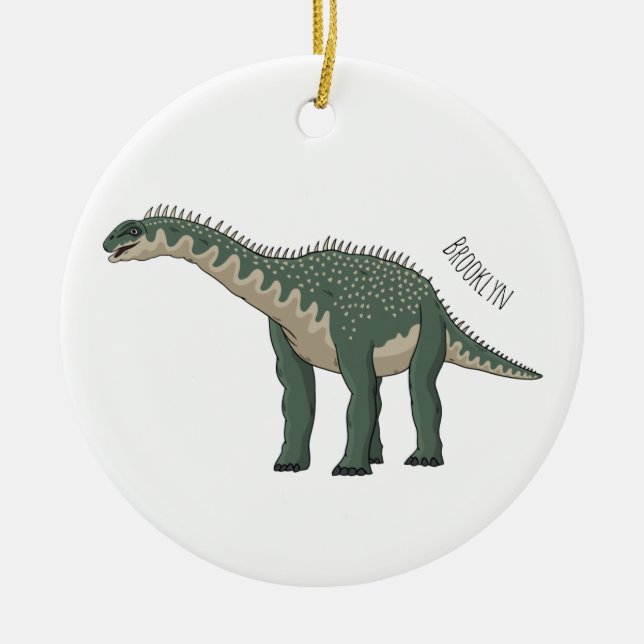 Barapasaurus cartoon illustration ceramic tree decoration (Front)