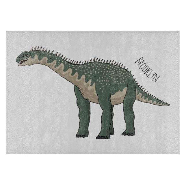 Barapasaurus cartoon illustration cutting board (Front)