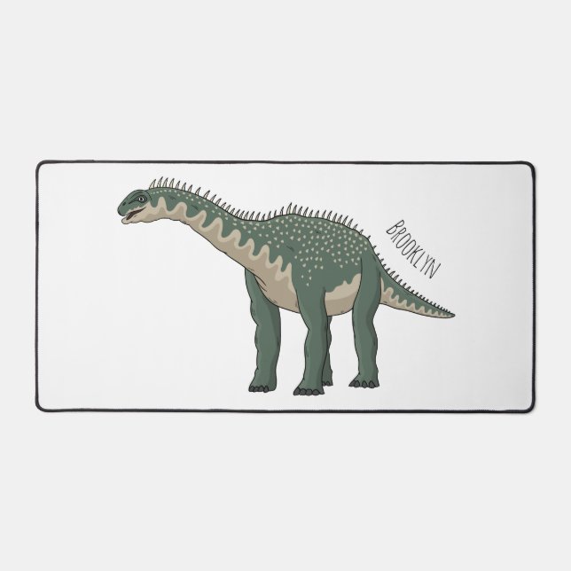 Barapasaurus cartoon illustration desk mat (Front)