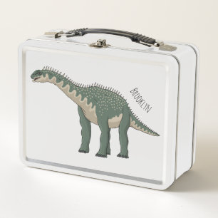 Barapasaurus cartoon illustration metal lunch box