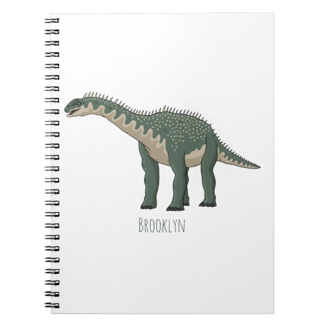 Barapasaurus cartoon illustration notebook (Front)