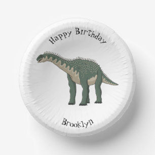 Barapasaurus cartoon illustration paper plate