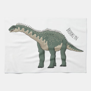 Barapasaurus cartoon illustration tea towel