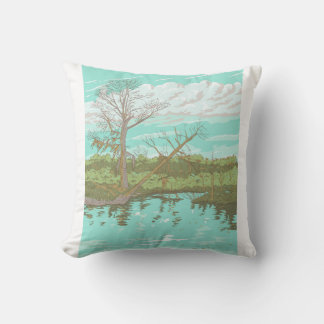 Barataria Preserve in New Orleans WPA Poster Cushion