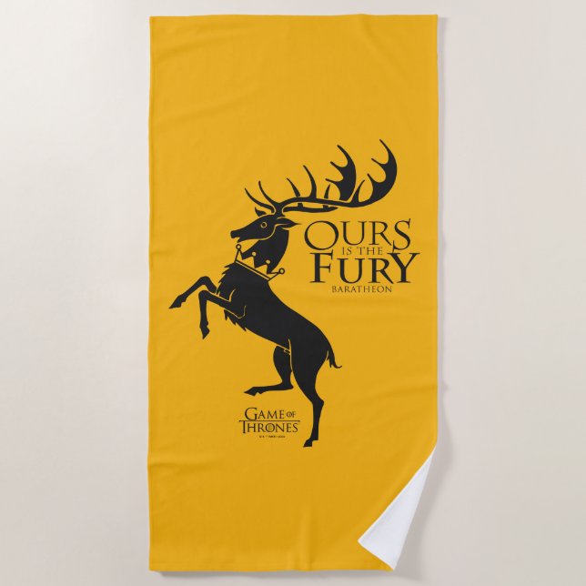 Baratheon Sigil - Ours is the Fury Beach Towel (Front)