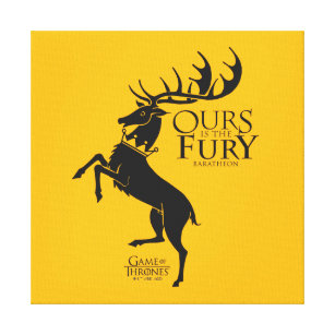 Baratheon Sigil - Ours is the Fury Canvas Print