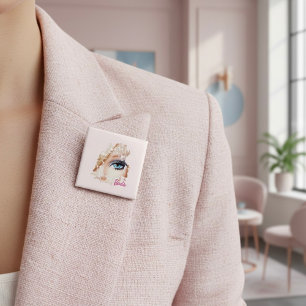 Barb 15 Cm Square Badge