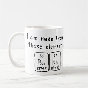 Barb periodic table name mug