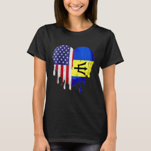 Barbadian American Patriot Grown Country Melting H T-Shirt