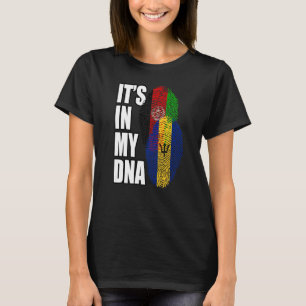 Barbadian And Afghan Mix Dna Flag Heritage T-Shirt