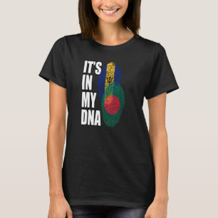 Barbadian And Bangladeshi Mix DNA Flag Heritage T-Shirt