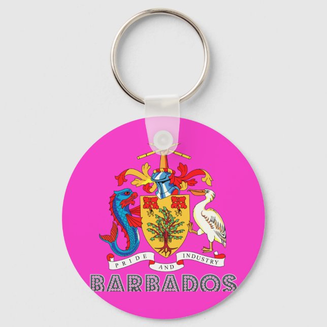 Barbadian Emblem Key Ring (Front)