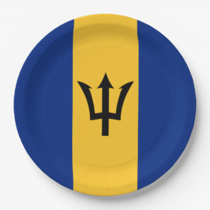 Barbadian Flag (Barbados) (Bajan) Paper Plate
