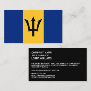 Barbadian Flag, Flag of Barbados Business Card