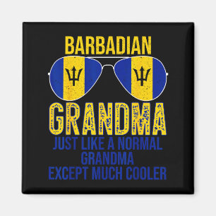 Barbadian grandma barbados flag sunglasses mother' magnet
