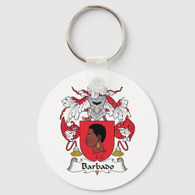 Barbado Family Crest Key Ring (Front)