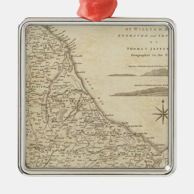 Barbadoes Metal Tree Decoration (Front)