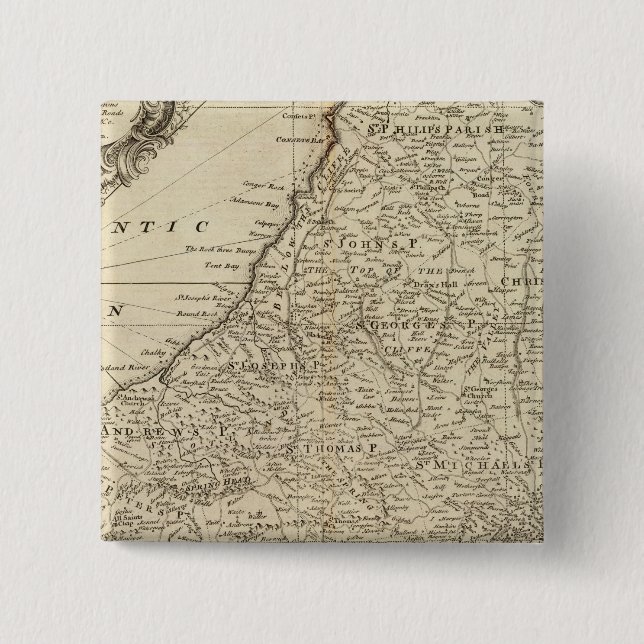 Barbados 15 Cm Square Badge (Front)