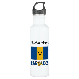 Barbados and Barbadian Flag Personalised  710 Ml Water Bottle