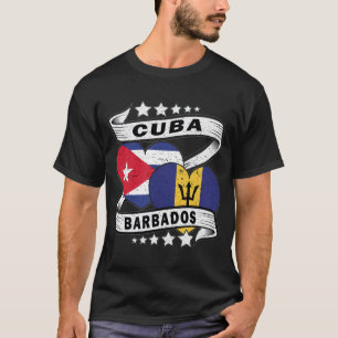 Barbados And Cuba Flag T-Shirt