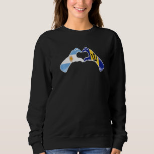 Barbados Argentine Flag Barbadians Argentinian Hea Sweatshirt