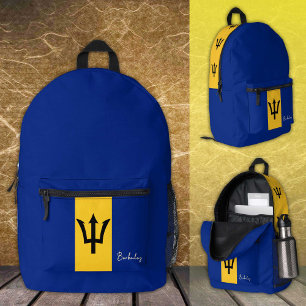 Barbados, backpack, Barbados Flag / patriotic Printed Backpack