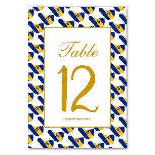 BARBADOS Banquet Celebration Wedding Table Number