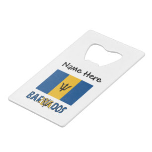 Barbados Barbadian Baja Flag Personalised Name