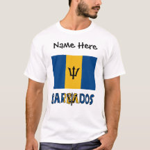 Barbados Barbadian Baja Flag Personalised Name