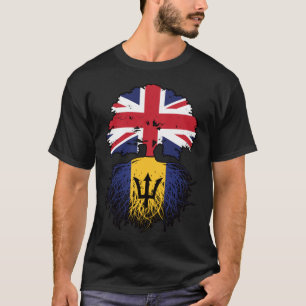 Barbados Barbadian British UK Tree Roots Flag T-Shirt