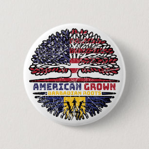 Barbados Barbadian US American USA United States 6 Cm Round Badge