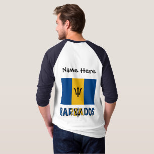 Barbados Barbarian Flag Personalised Name T-Shirt