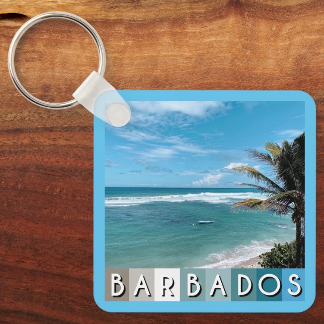 Barbados Beach Key Ring (Front)