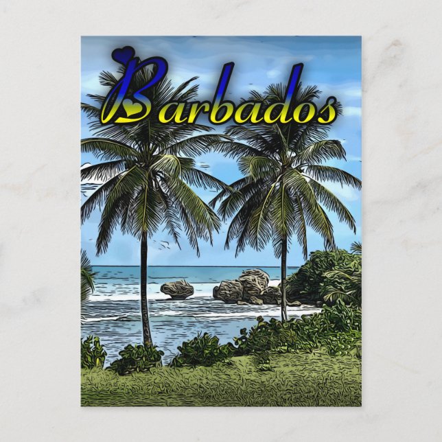Barbados Beach Postcard (Front)