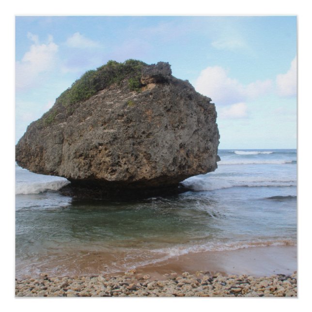Barbados Big Rock in Bathsheba  Poster (Front)