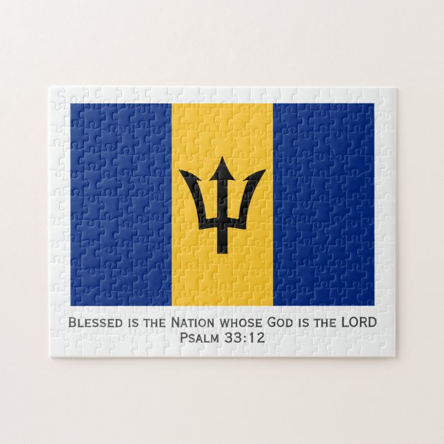 BARBADOS | Blessed Nation | BARBADIAN FLAG Jigsaw Puzzle (Horizontal)