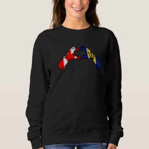 Barbados Canada Flag Barbadians Canadian Heart 1 Sweatshirt