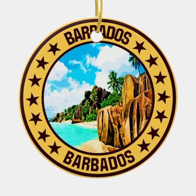 Barbados                                           ceramic tree decoration (Front)