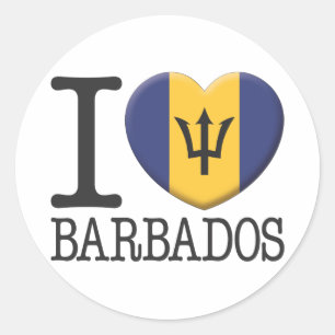 Barbados Classic Round Sticker