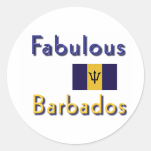 barbados classic round sticker
