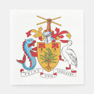 Barbados Coat Of Arms Napkin