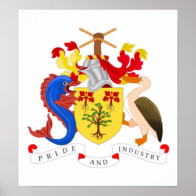 Barbados Coat Of Arms Poster (Front)