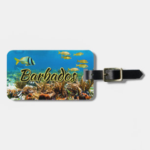 Barbados coral reef luggage tag