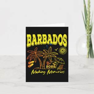 Barbados Cruise Vacation 2025 Family Trip Friends  Card